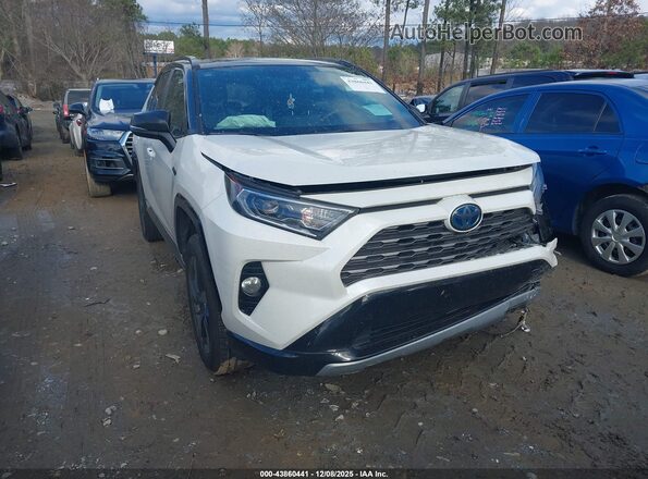 2T3EWRFV1LW081473 2020 TOYOTA RAV4 HYBRID Белый Передняя правая четверть