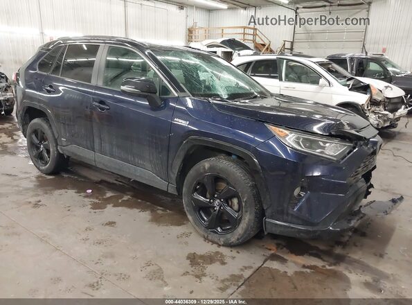 2T3EWRFV4KW007141 2019 TOYOTA RAV4 HYBRID Dark Blue Передня права чверть