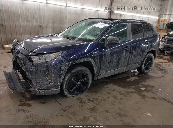 2T3EWRFV4KW007141 2019 TOYOTA RAV4 HYBRID Dark Blue Передня ліва чверть