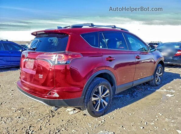 2T3RFREV4JW778877 2018 TOYOTA RAV4 Red Trasero derecho
