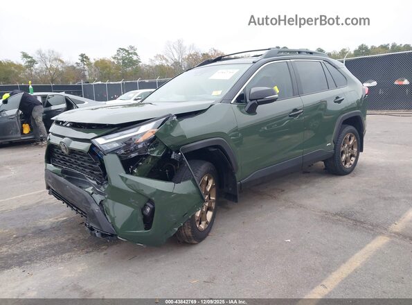 2T3UWRFV2SW286052 2025 TOYOTA RAV4 HYBRID Green წინა მარცხენა ხედი სამი მეოთხედიდან