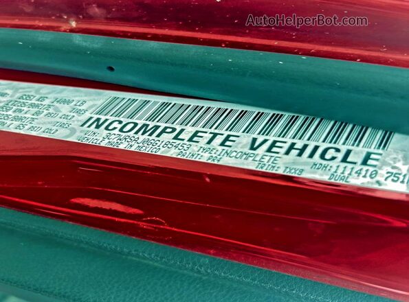3C7WRSAJ0GG185453 2016 RAM ALL MODELS Красный Вид задней части салона