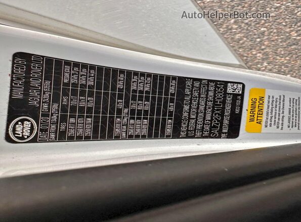 SALZP2FX1LH080541 2020 LAND ROVER RANGE Белый Вид задних сидений