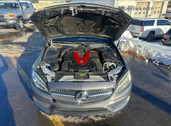 55SWF6EB1HU194958 2017 MERCEDES-BENZ C Gray Вид ззаду