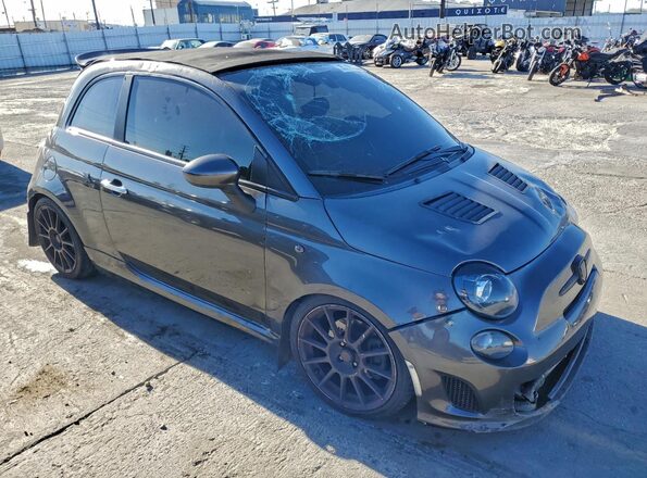 3C3CFFJH1JT377724 2018 FIAT 500 Серый Передняя правая четверть