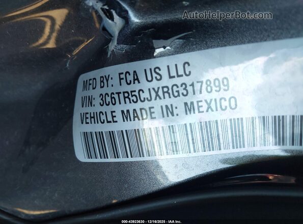 3C6TR5CJXRG317899 2024 RAM 2500 Серый Вид подкапотного пространства