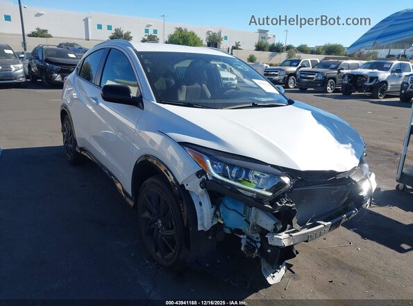3CZRU5H12MM703120 2021 HONDA HR-V White Widok wnętrza 360 stopni
