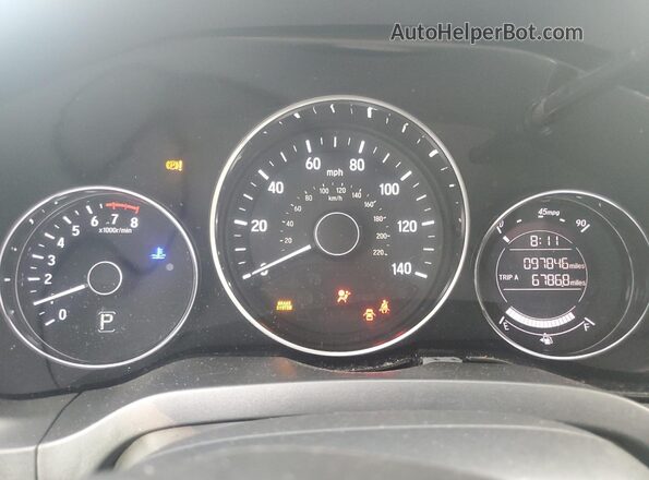 3CZRU6H13MM702760 2021 HONDA HR-V Gray Widok zestawu wskaźników