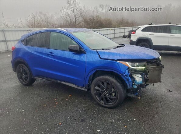 3CZRU6H19MM738369 2021 HONDA HR-V Синий Передняя правая четверть