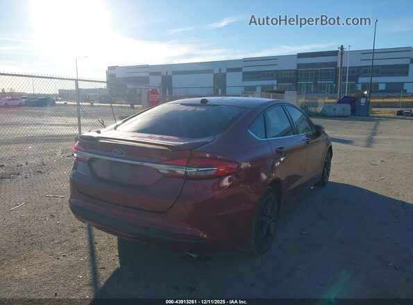 3FA6P0G74JR160981 2018 FORD FUSION Красный Задняя правая четверть