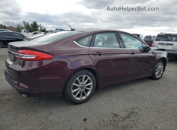 3FA6P0H72HR390995 2017 FORD FUSION Темно-бордовый Задняя правая четверть