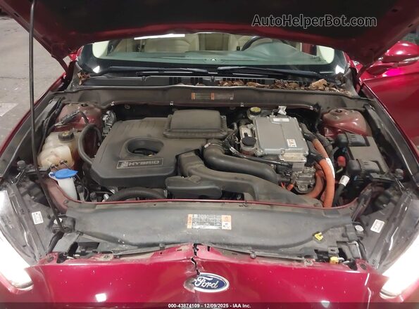 3FA6P0LU0GR233302 2016 FORD FUSION HYBRID Красный Вид сзади
