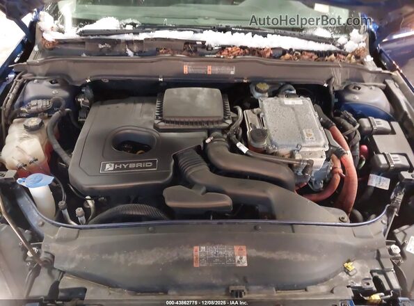 3FA6P0LU2GR155413 2016 FORD FUSION HYBRID Синий Вид сзади