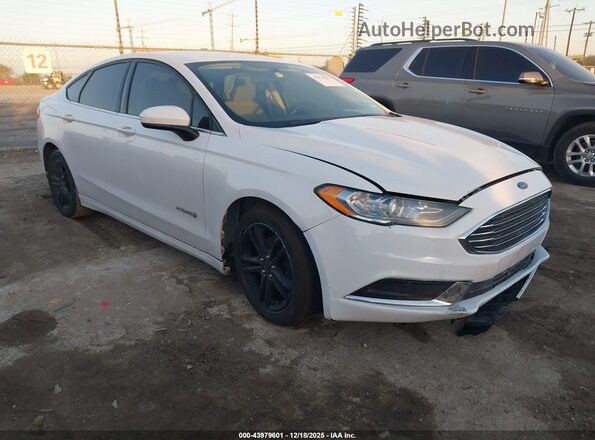 3FA6P0LU2JR209140 2018 FORD FUSION HYBRID White წინა მარჯვენა