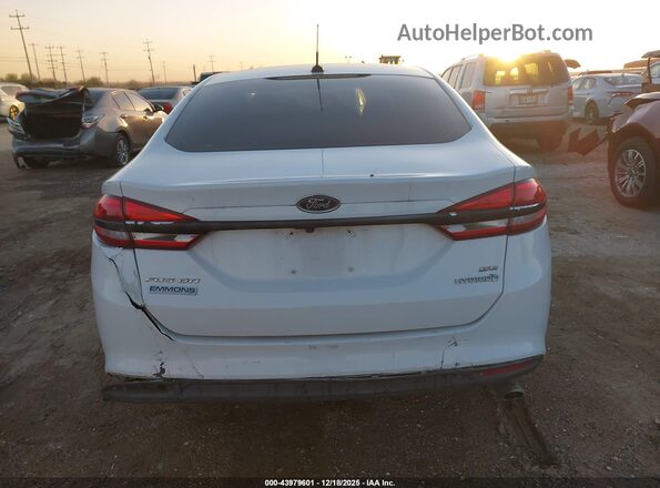 3FA6P0LU2JR209140 2018 FORD FUSION HYBRID White 