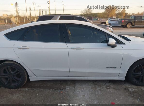 3FA6P0LU2JR209140 2018 FORD FUSION HYBRID White უკანა სალონის ხედი