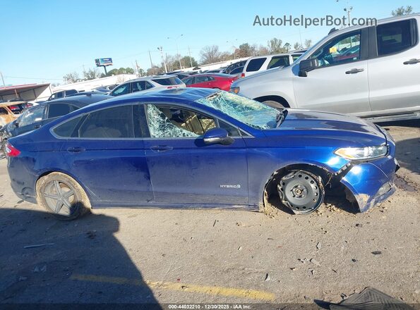 3FA6P0LU3GR332969 2016 FORD FUSION HYBRID Синий Вид задней части салона