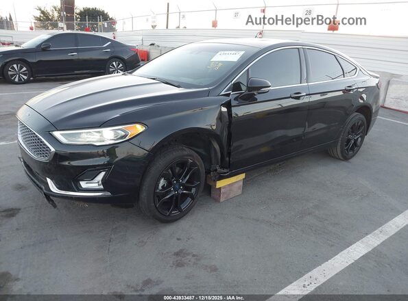 3FA6P0RU8LR157264 2020 FORD FUSION HYBRID Черный Передняя левая четверть