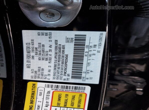 3FMCR9C65PRD54545 2023 FORD BRONCO Черный Вид подкапотного пространства