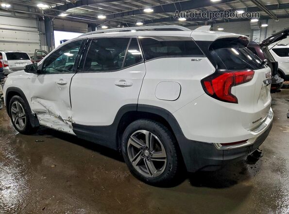 3GKALREU6JL165989 2018 GMC TERRAIN Белый Задняя левая четверть