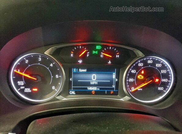 3GKALREU6JL165989 2018 GMC TERRAIN Белый Вид щитка приборов