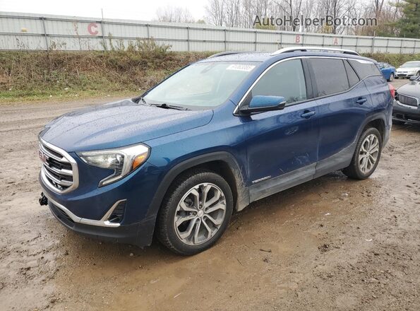 3GKALVEV1LL143080 2020 GMC TERRAIN Синий Передняя левая четверть