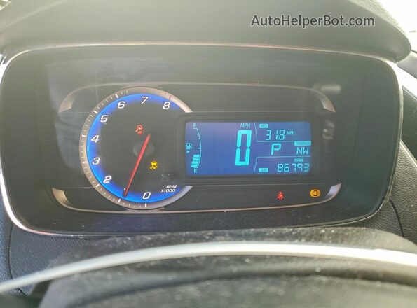 3GNCJPSB6GL233726 2016 CHEVROLET TRAX Белый Вид щитка приборов