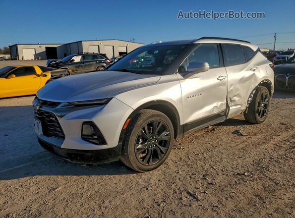 3GNKBERSXMS569030 2021 CHEVROLET BLAZER Серебряный Передняя левая четверть