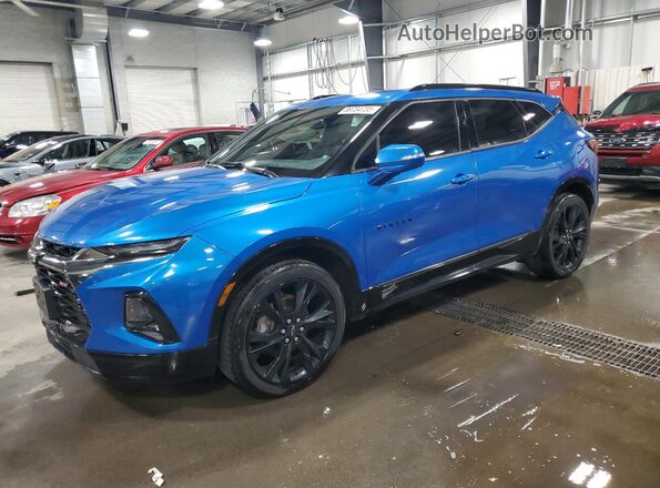 3GNKBKRS9LS567329 2020 CHEVROLET BLAZER Blue Vista tres cuartos delantera izquierda