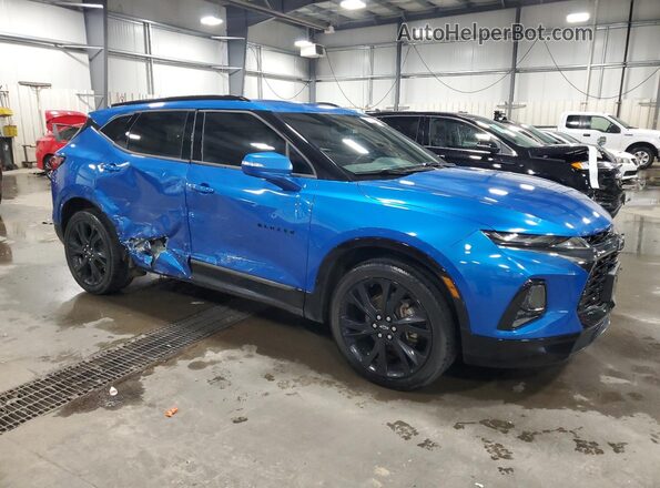 3GNKBKRS9LS567329 2020 CHEVROLET BLAZER Blue Delantero derecho