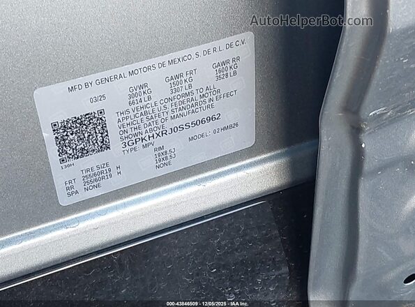 3GPKHXRJ0SS506962 2025 HONDA PROLOGUE Pewter Vista del compartimento del motor