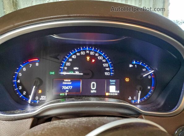 3GYFNDE31GS577946 2016 CADILLAC SRX Red Instrument cluster view