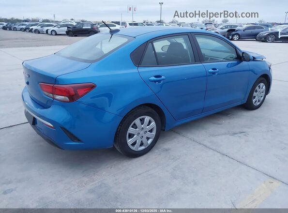 3KPA24AD3NE478306 2022 KIA RIO Blue Задня права чверть