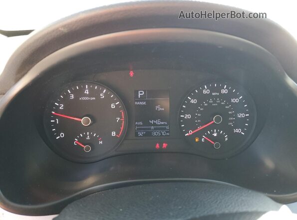 3KPA24AD6LE357329 2020 KIA RIO White Widok zestawu wskaźników