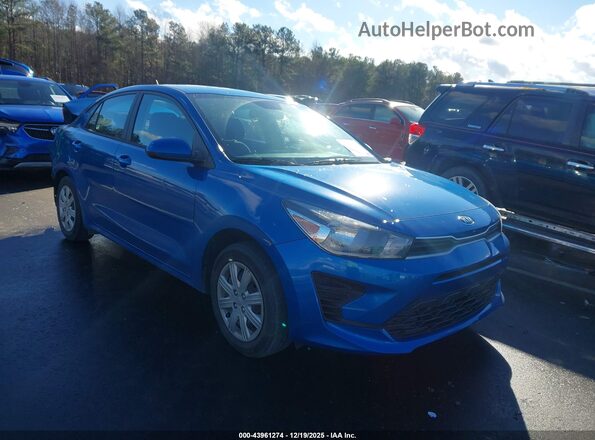 3KPA24ADXME430610 2021 KIA RIO Синий Передняя правая четверть