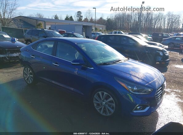 3KPC34A6XME145123 2021 HYUNDAI ACCENT Синий Передняя правая четверть
