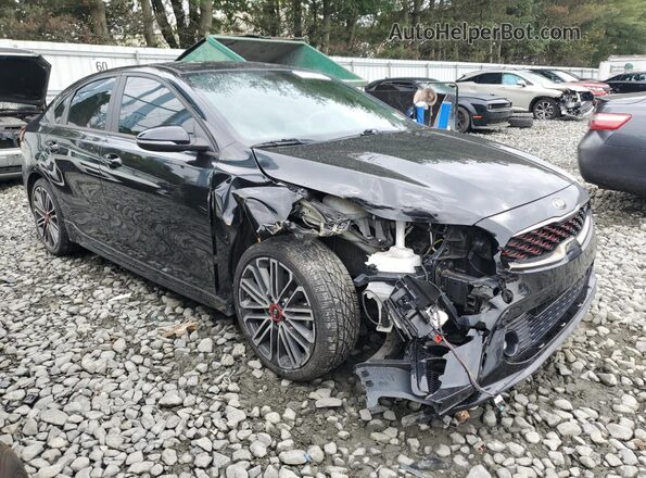 3KPF44ACXLE232292 2020 KIA FORTE Черный Передняя правая четверть