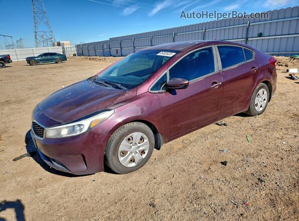3KPFK4A76HE031876 2017 KIA FORTE Темно-бордовый Передняя левая четверть
