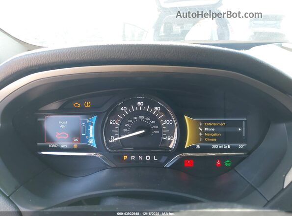 3LN6L2LU2GR622665 2016 LINCOLN MKZ HYBRID Gray Widok tylnych siedzeń