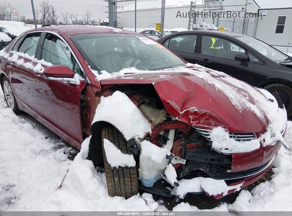 3LN6L2LU3GR615613 2016 LINCOLN MKZ HYBRID Красный Передняя правая четверть