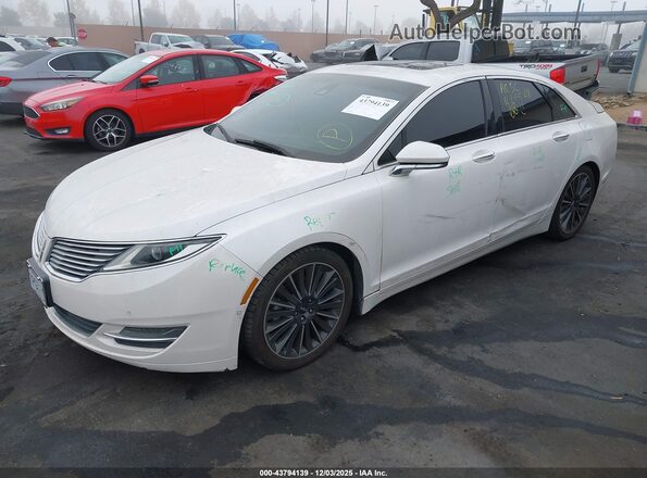 3LN6L2LU5GR626077 2016 LINCOLN MKZ HYBRID White Przód lewy