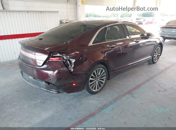 3LN6L5LU8JR611050 2018 LINCOLN MKZ HYBRID Темно-бордовый Задняя правая четверть