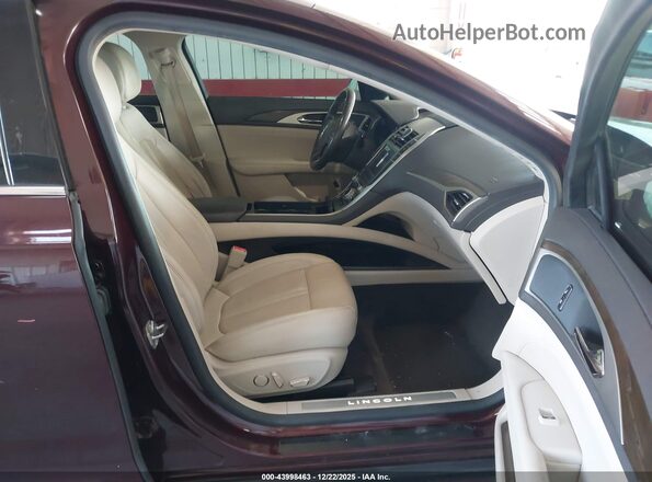 3LN6L5LU8JR611050 2018 LINCOLN MKZ HYBRID Темно-бордовый Вид салона спереди