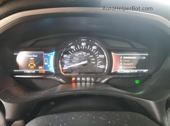 3LN6L5MUXJR602624 2018 LINCOLN MKZ Black Instrument cluster view