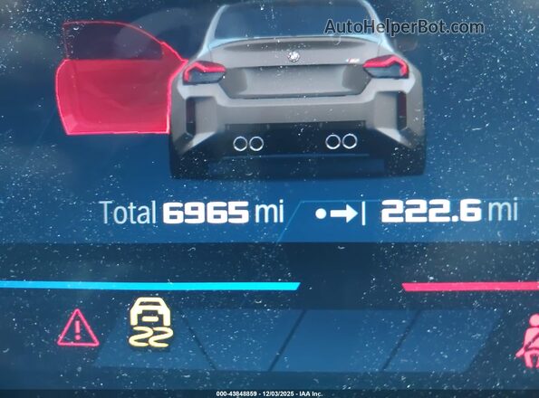 3MF13DM01P8D49033 2023 BMW M2 Серый Вид задних сидений