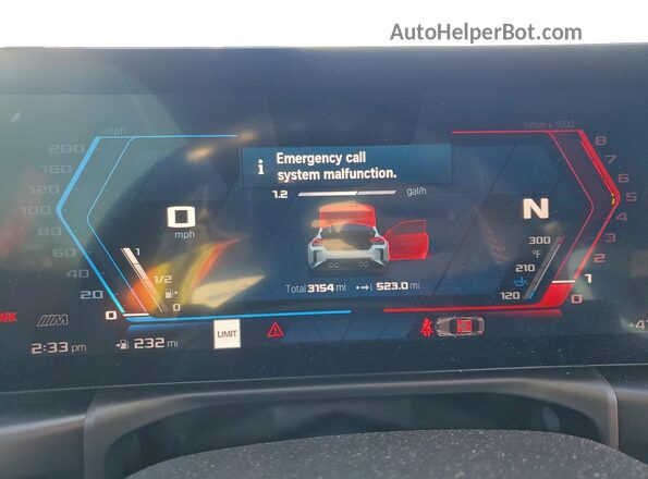 3MF13DM01R8E49488 2024 BMW M2 Синий Вид щитка приборов
