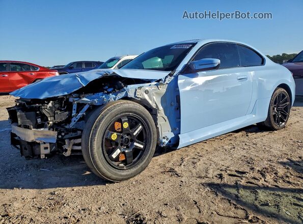 3MF13DM02R8D94517 2024 BMW M2 Blue Vista tres cuartos delantera izquierda