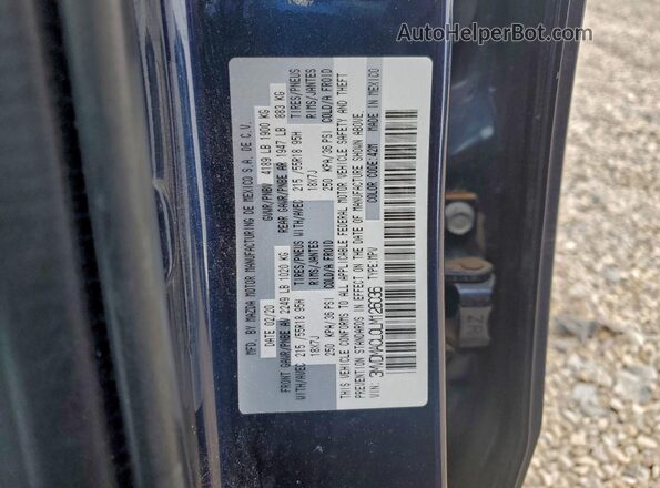 3MVDMACL0LM126036 2020 MAZDA CX-30 Blue Vista de la etiqueta del VIN