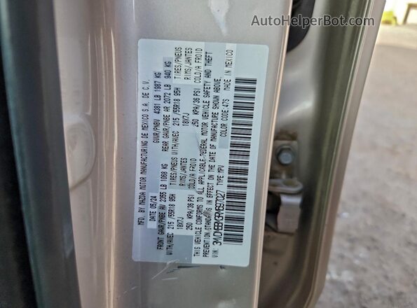 3MVDMBBM3RM697027 2024 MAZDA CX-30 Silver VIN კოდის სტიკერის ხედი