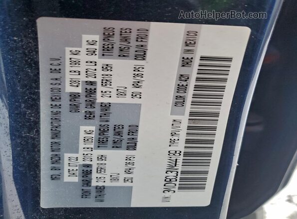 3MVDMBCL3NM444189 2022 MAZDA CX-30 Синий Вид подкапотного пространства